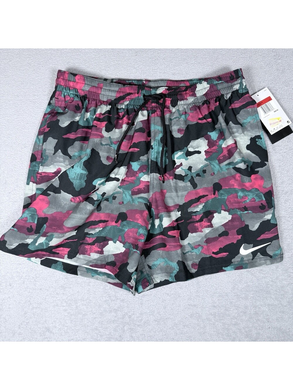 Nike Swim‎ Classic Camo 5" Volley Shorts 4-Way Stretch Large NESSE548-463 New
